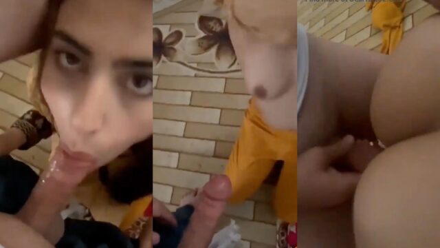 Hot Paki Girl giving blowjob and banged in doggy style With Lover, Clear Audio