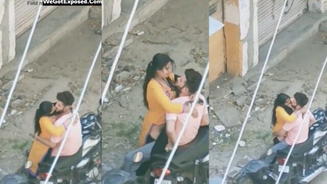 Cute Indian girl sucking bf’s dick & fucking outdoor on the street ,Leaked mms video