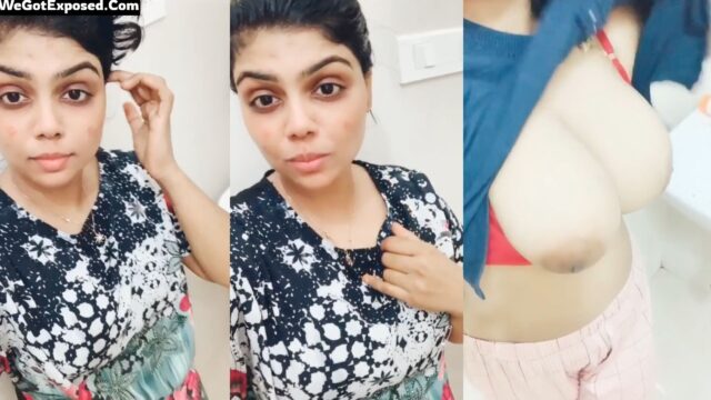 Hot Paki bhabhi showing her big boobs in sexy selfie