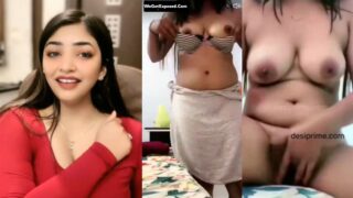 Hot Indian Model “Himaani Sharma” Strips Naked And Fingers Pussy On Tango Live Show