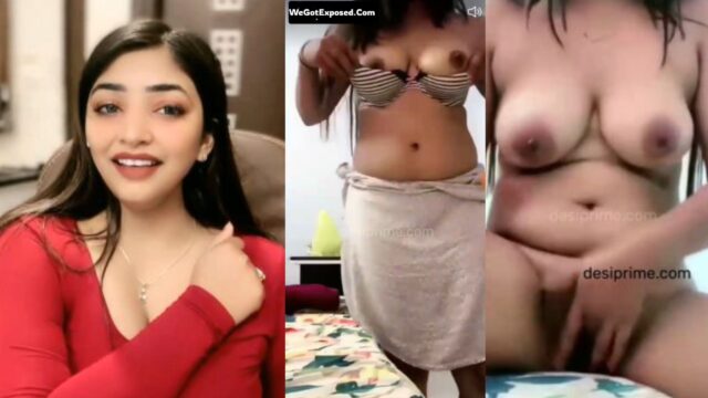 Hot Indian Model “Himaani Sharma” Strips Naked And Fingers Pussy On Tango Live Show
