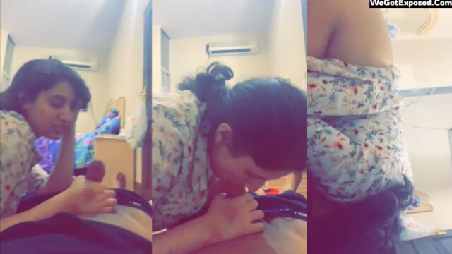 Beautiful Pakistani girl sucking her boyfriend dick, Leaked video