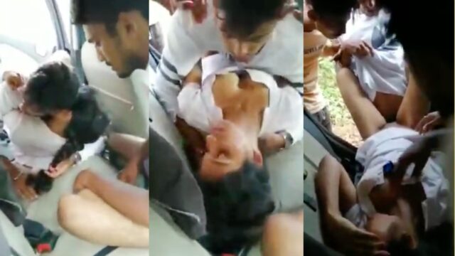 3 Dosto ne mil kr Car me Hot young Ladki ko Zabardast chuda, Video Leaked