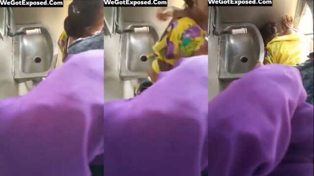 Hot Desi Bhabhi quickie sex mms in train toilet, Leaked video