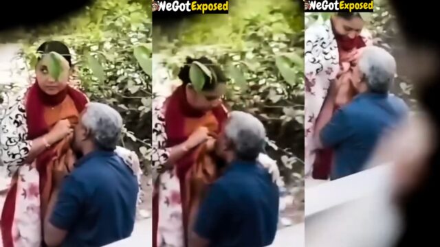 Public Park budha boobs sucking her Neighbour Bhabhi viral mms