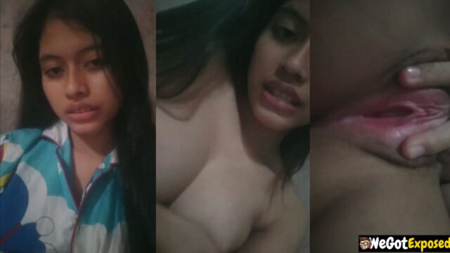 Cute Indian nude babe shows her naked boobs and pussy